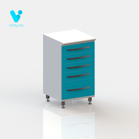 ВИТАЛИЯ Т5 ЛЮКС — Медицинская тумба на хромированных ножках