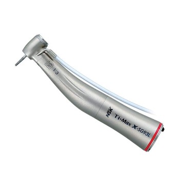 NSK Ti-Max X-SG93L – повышающий угловой наконечник с оптикой, трёхточечный спрей, кнопочный зажим, 1:3