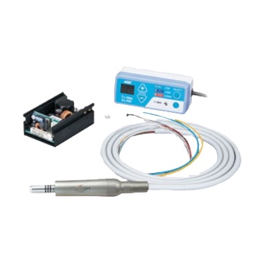 NSK Ti–Max EL MD400 JS - электрический микромотор с оптикой и внутренним спреем, в комплекте со шлангом и блоком управления, щеточный