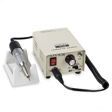 Saeshin STRONG 90N 120 - аппарат для маникюра без педали, с сумкой, 30000 об/мин