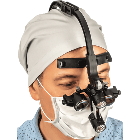 ITS–x.pro ITS-12 - бестеневой налобный осветитель в комплекте с бинокулярами с увеличением 2.5x-3.5x