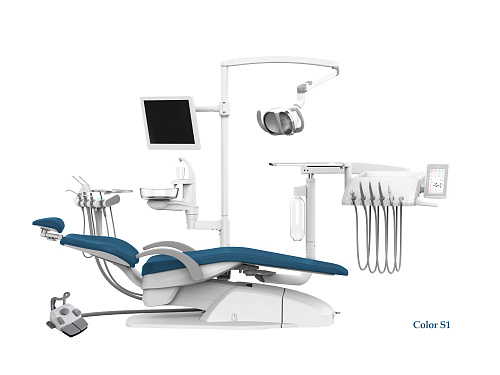 SILVERFOX 8000C-CRS0 Compact – Стоматологическая установка с нижней подачей, без гидроблока и с мягкой обивкой