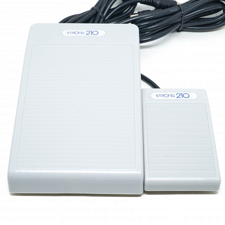 Saeshin STRONG 210 105L N - щеточный микромотор с наконечником 105L N и вариационной педалью, в коробке, 45000 об/мин