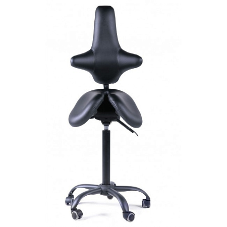 Gravitonus EZDuo Back - эргономичный стул-седло врача-стоматолога со спинкой, двуразделенное седло