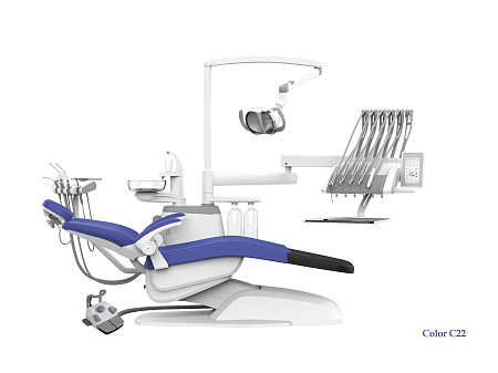 SILVERFOX 8000B-CRS0 Basic – Стоматологическая установка с верхней подачей и мягкой обивкой